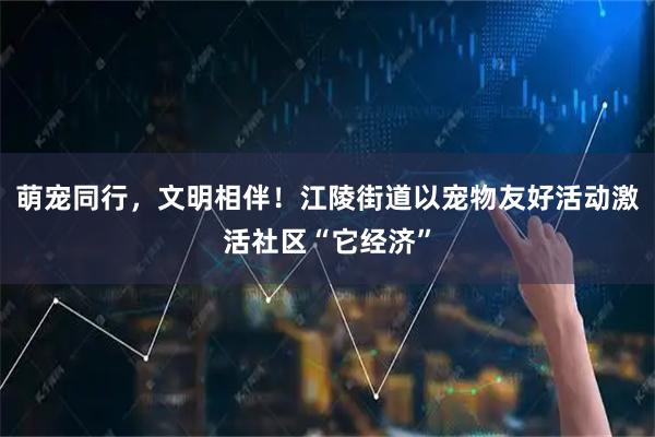 萌宠同行，文明相伴！江陵街道以宠物友好活动激活社区“它经济”