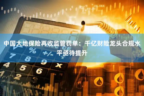中国大地保险再收监管罚单：千亿财险龙头合规水平亟待提升